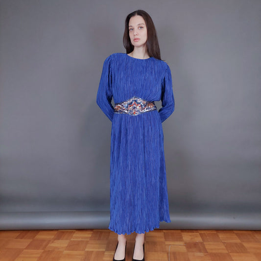 VIN-DR-33570 Vintage φόρεμα ηλεκτρίκ Μ