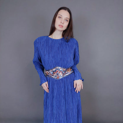 VIN-DR-33570 Vintage φόρεμα ηλεκτρίκ Μ