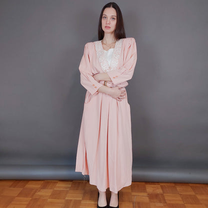 VIN-DR-33568 Vintage φόρεμα σομόν Μ