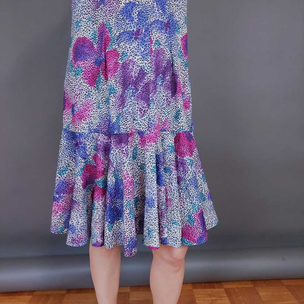 VIN-DR-33567 Vintage φόρεμα εμπριμέ S-M