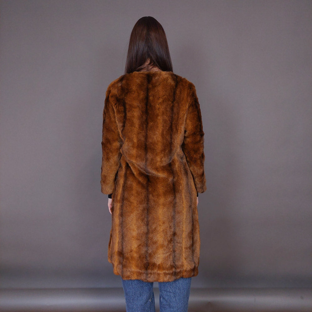 VIN-OUTW-33608 Vintage γούνα οικολογική με funky φόδρα S-M