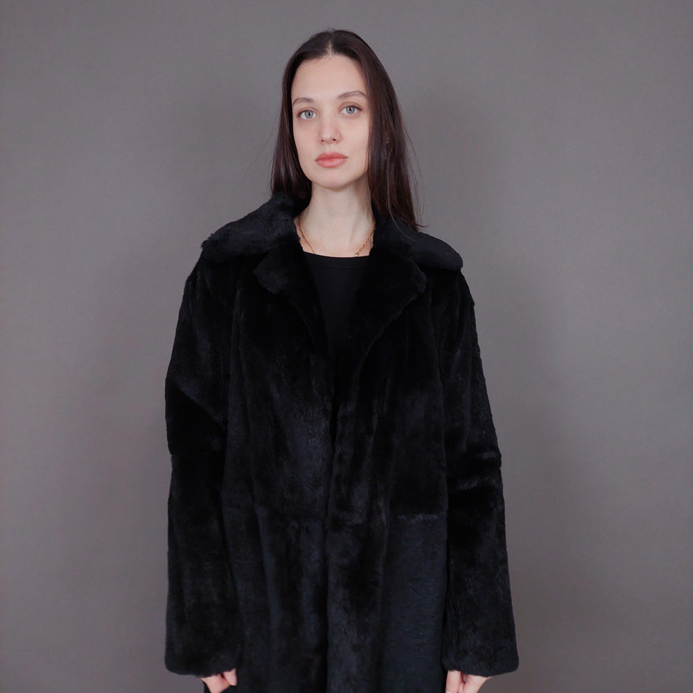 VIN-OUTW-33499 Vintage γούνα αληθινή Rosenberg & Lenhart μαύρη M