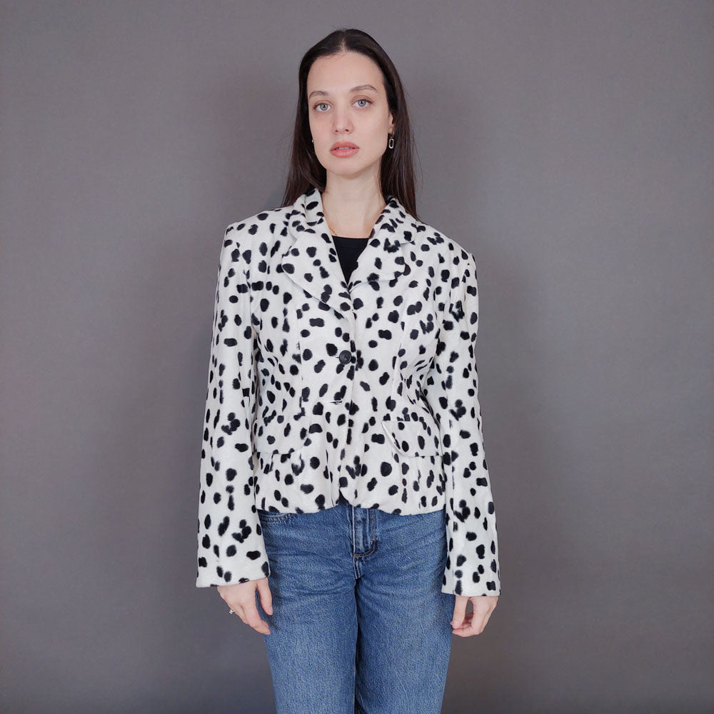 VIN-OUTW-33500 Vintage σακάκι από γούνα οικολογική S