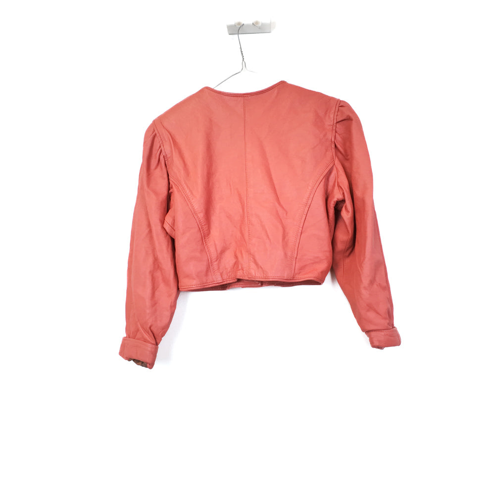VIN-OUTW-35509 Vintage δερμάτινο jacket 80's style S
