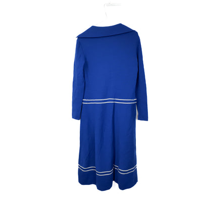VIN-DR-35508 Vintage φόρεμα ηλεκτρίκ πλεκτό M-L