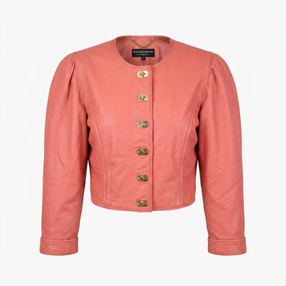 VIN-OUTW-35509 Vintage δερμάτινο jacket 80's style S