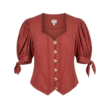 VIN-BLO-35491 Vintage top trachten style L 