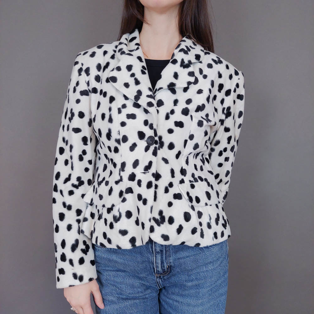 VIN-OUTW-33500 Vintage σακάκι από γούνα οικολογική S