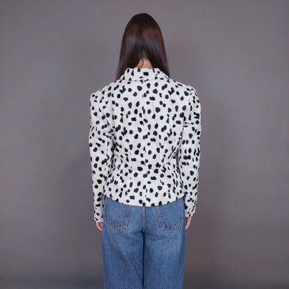 VIN-OUTW-33500 Vintage σακάκι από γούνα οικολογική S