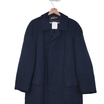 VIN-OUTW-33401 Vintage παλτό μάλλινο σκούρο μπλε L