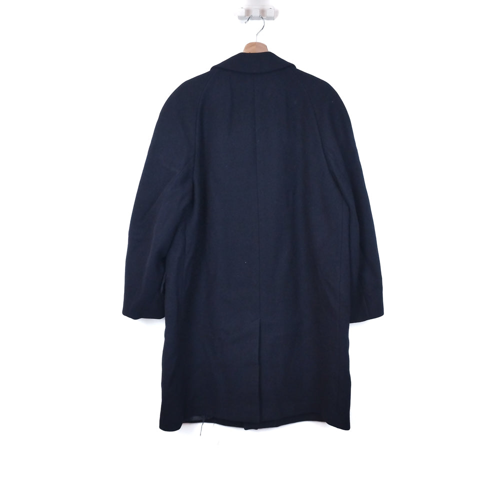 VIN-OUTW-33401 Vintage παλτό μάλλινο σκούρο μπλε L