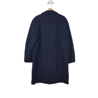 VIN-OUTW-33401 Vintage παλτό μάλλινο σκούρο μπλε L