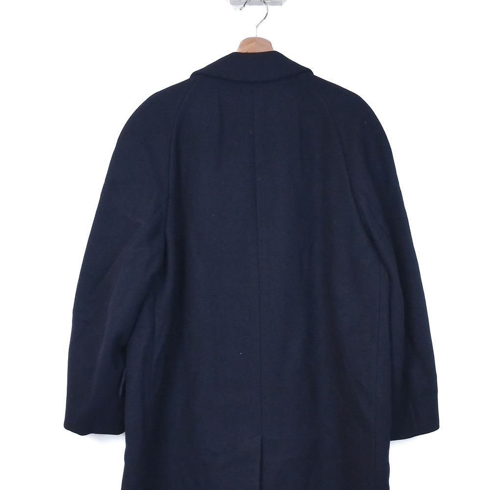 VIN-OUTW-33401 Vintage παλτό μάλλινο σκούρο μπλε L