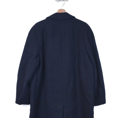 VIN-OUTW-33401 Vintage παλτό μάλλινο σκούρο μπλε L