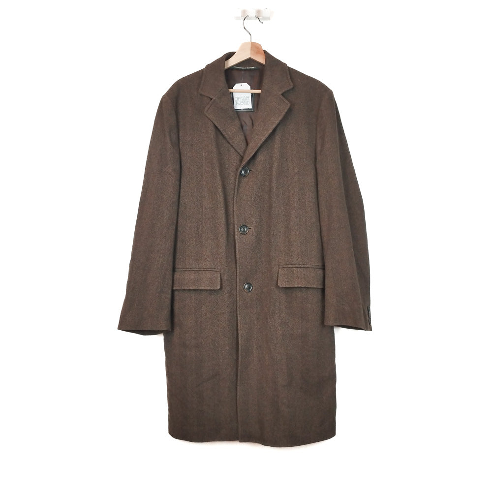 VIN-OUTW-33295 Vintage παλτό μάλλινο καφέ M