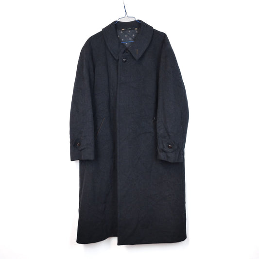 VIN-OUTW-33542 Vintage παλτό μάλλινο με κασμίρ μαύρο L