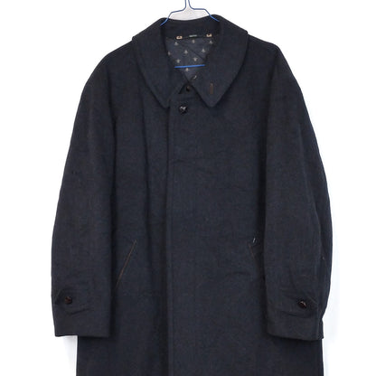 VIN-OUTW-33542 Vintage παλτό μάλλινο με κασμίρ μαύρο L