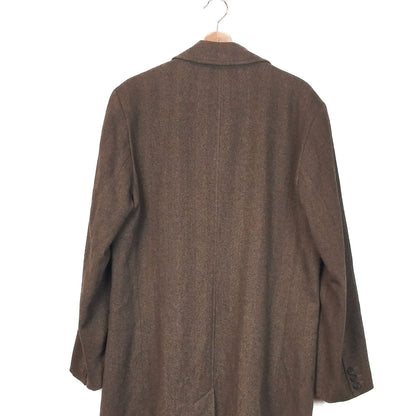 VIN-OUTW-33295 Vintage παλτό μάλλινο καφέ M