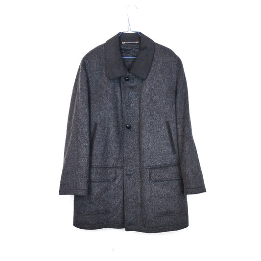 VIN-OUTW-33537 Vintage παλτό μάλλινο με μοχέρ Μ
