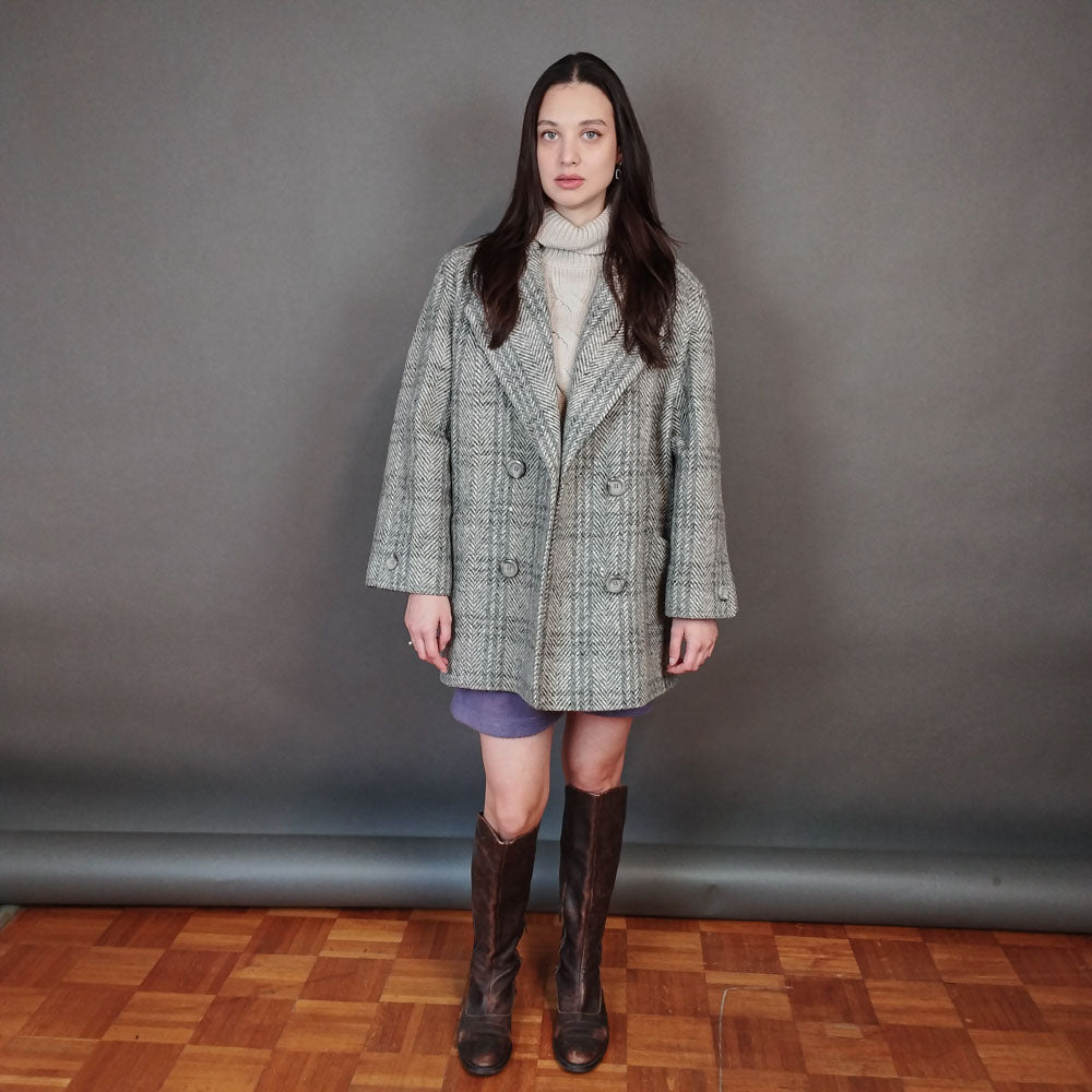 VIN-OUTW-33421 Vintage παλτό γυναικείο ολόμαλλο L