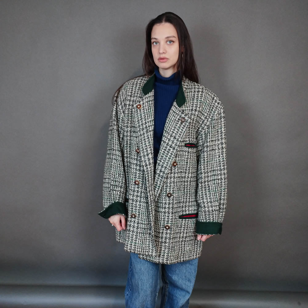 VIN-OUTW-33312 Vintage παλτό μάλλινο γυναικείο L