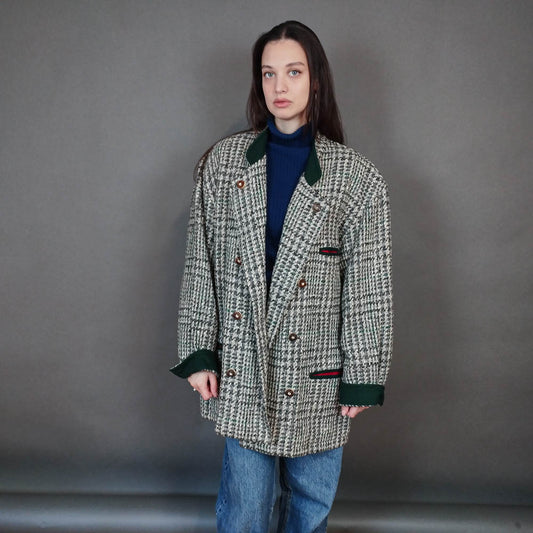 VIN-OUTW-33312 Vintage παλτό μάλλινο γυναικείο L