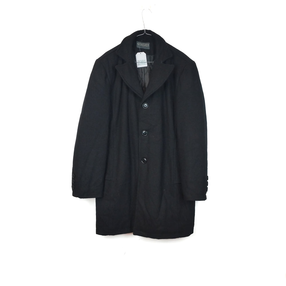 VIN-OUTW-33297 Vintage μαύρο παλτό unisex L