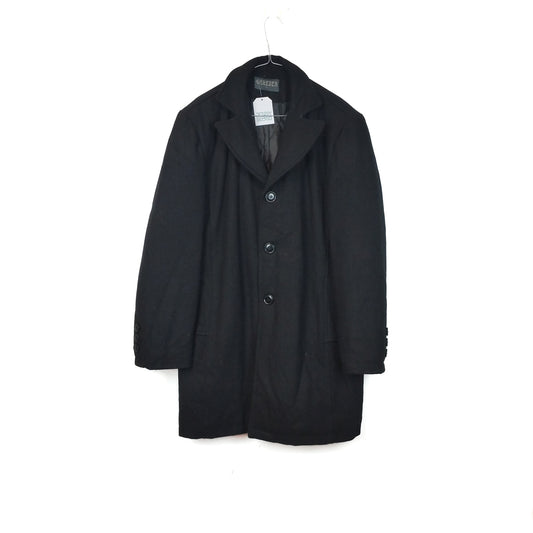 VIN-OUTW-33297 Vintage μαύρο παλτό unisex L