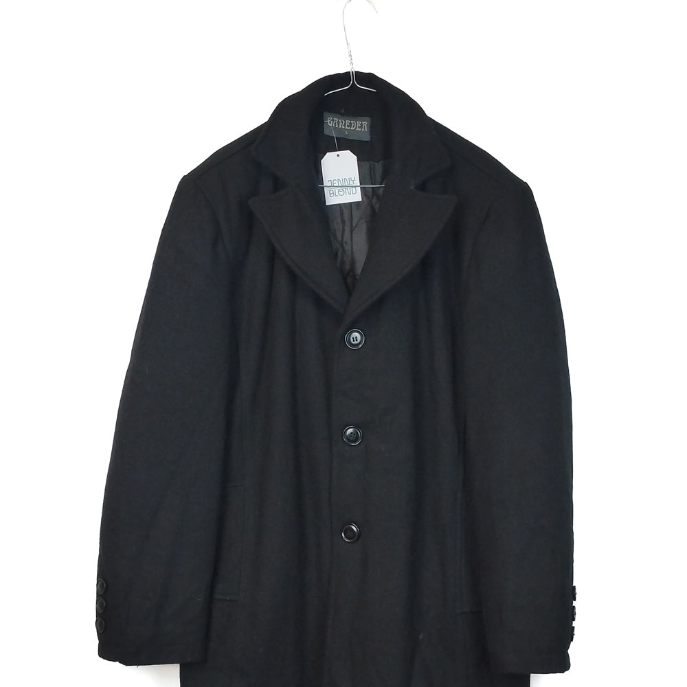 VIN-OUTW-33297 Vintage μαύρο παλτό unisex L