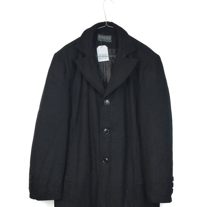 VIN-OUTW-33297 Vintage μαύρο παλτό unisex L