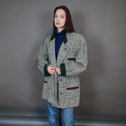 VIN-OUTW-33312 Vintage παλτό μάλλινο γυναικείο L