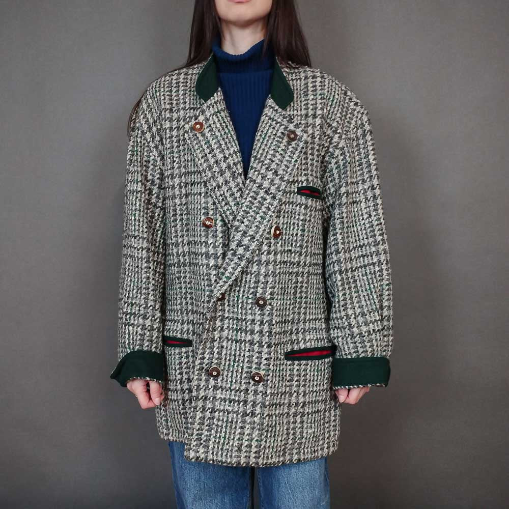 VIN-OUTW-33312 Vintage παλτό μάλλινο γυναικείο L