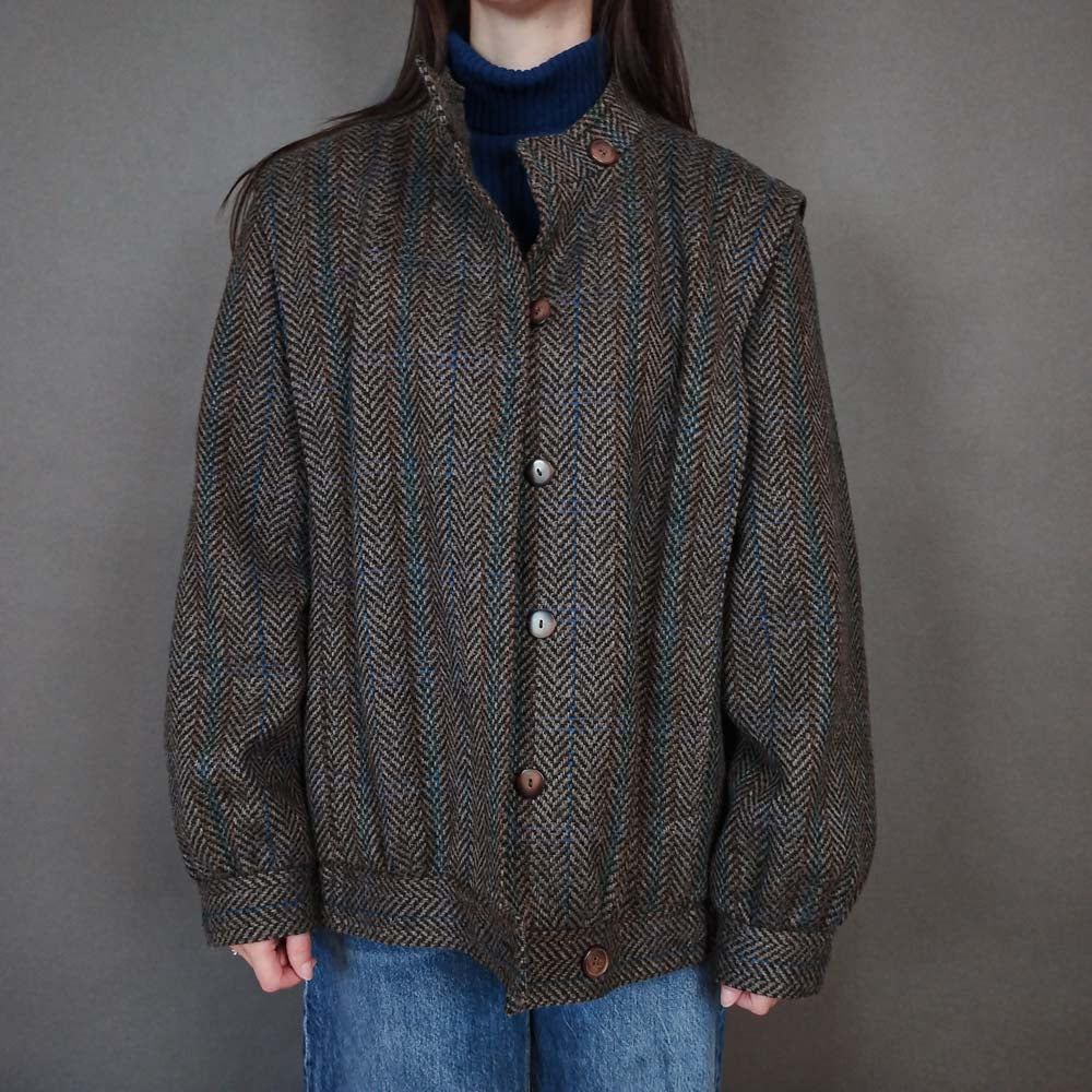 VIN-OUTW-33313 Vintage παλτό μάλλινο γυναικείο M-L