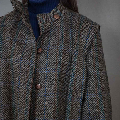 VIN-OUTW-33313 Vintage παλτό μάλλινο γυναικείο M-L