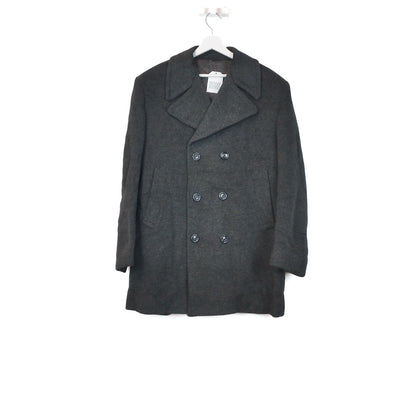 VIN-OUTW-33299 Vintage μάλλινο παλτό σταυροκουμπωτό unisex M-L