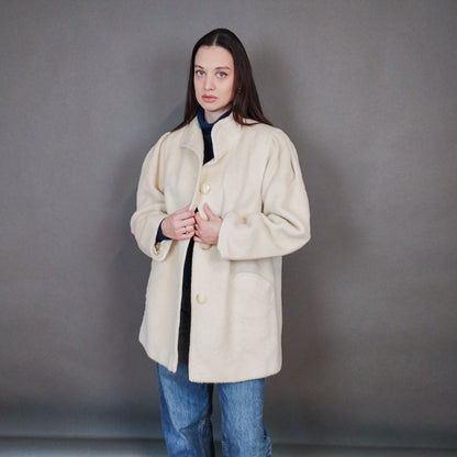 VIN-OUTW-33314 Vintage παλτό μάλλινο γυναικείο M