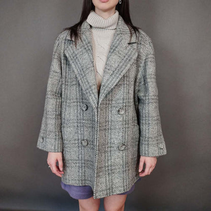 VIN-OUTW-33421 Vintage παλτό γυναικείο ολόμαλλο L