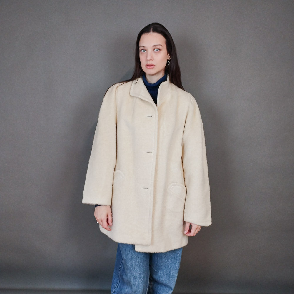 VIN-OUTW-33314 Vintage παλτό μάλλινο γυναικείο M