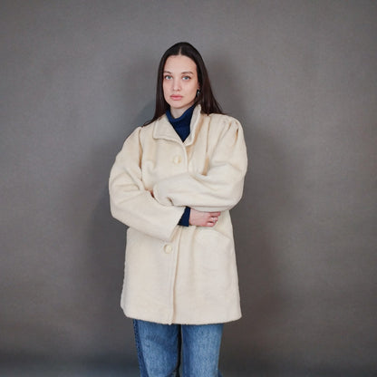 VIN-OUTW-33314 Vintage παλτό μάλλινο γυναικείο M