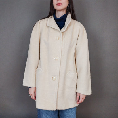 VIN-OUTW-33314 Vintage παλτό μάλλινο γυναικείο M