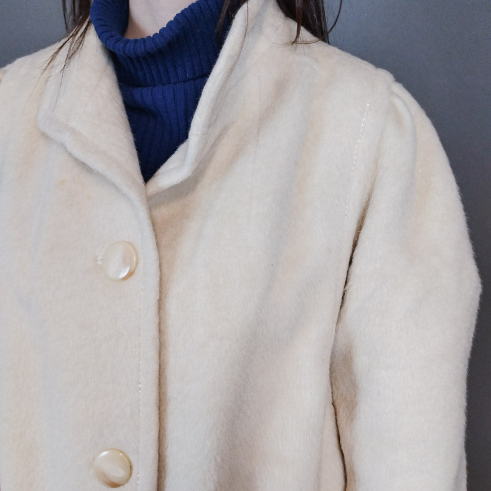 VIN-OUTW-33314 Vintage παλτό μάλλινο γυναικείο M