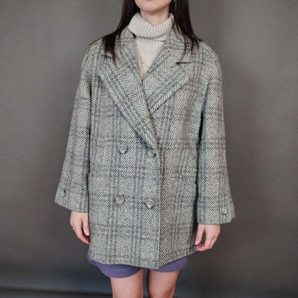 VIN-OUTW-33421 Vintage παλτό γυναικείο ολόμαλλο L