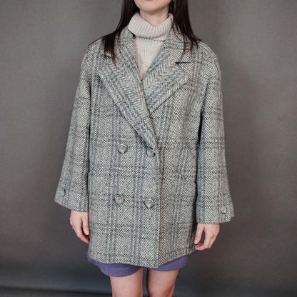 VIN-OUTW-33421 Vintage παλτό γυναικείο ολόμαλλο L