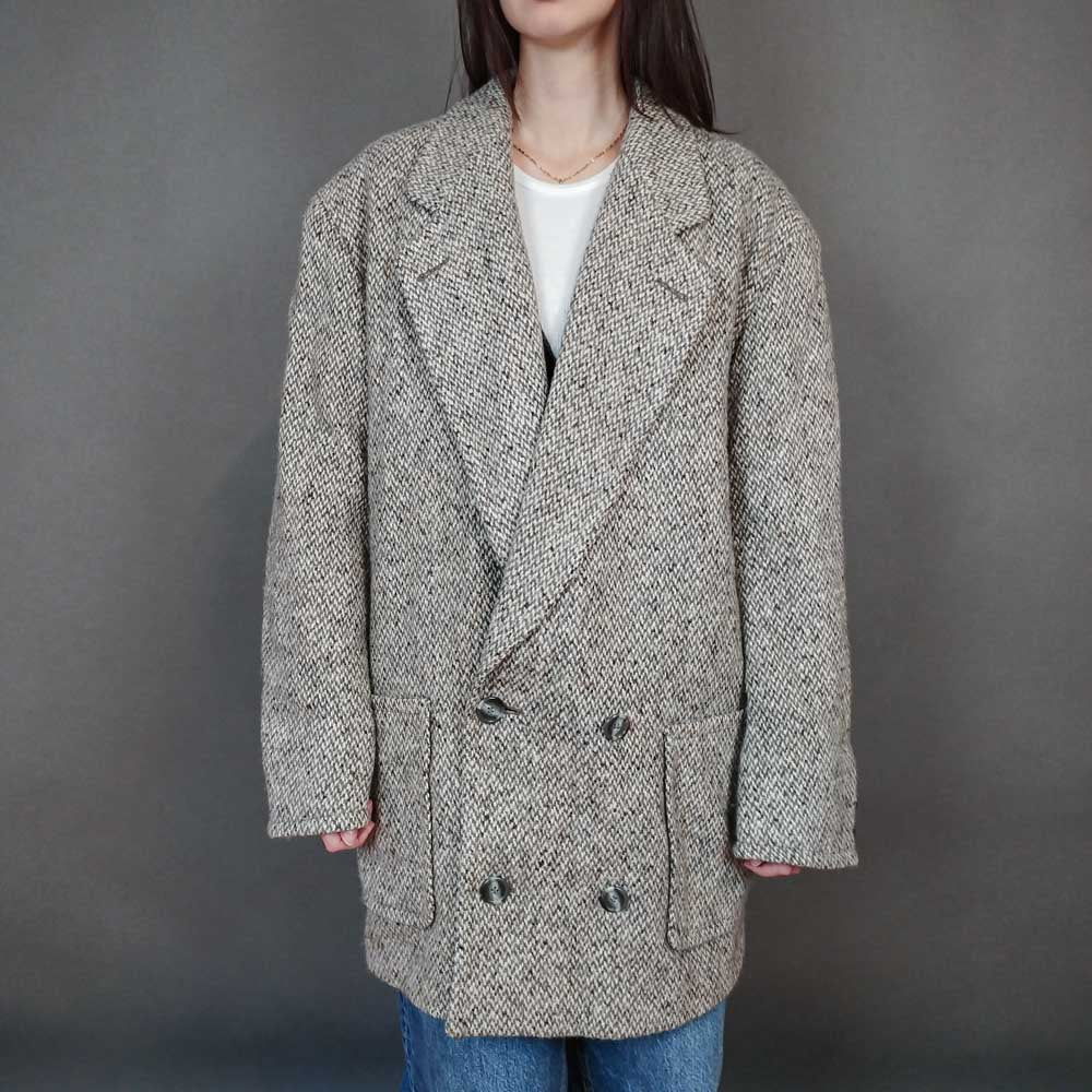 VIN-OUTW-33323 Vintage παλτό ολόμαλλο γυναικείο L