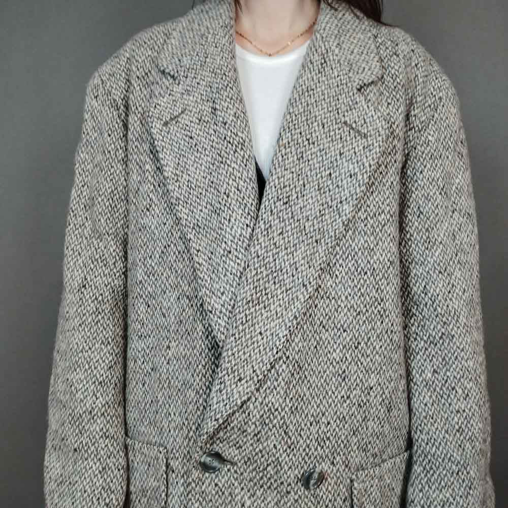 VIN-OUTW-33323 Vintage παλτό ολόμαλλο γυναικείο L