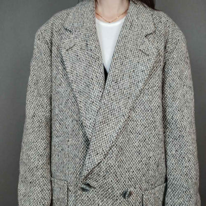 VIN-OUTW-33323 Vintage παλτό ολόμαλλο γυναικείο L