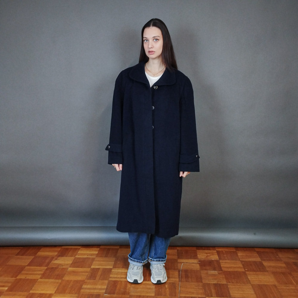 VIN-OUTW-33319 Vintage παλτό ολόμαλλο γυναικείο με κασμίρ L