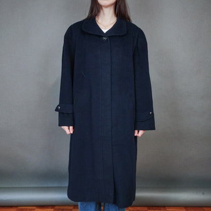 VIN-OUTW-33319 Vintage παλτό ολόμαλλο γυναικείο με κασμίρ L