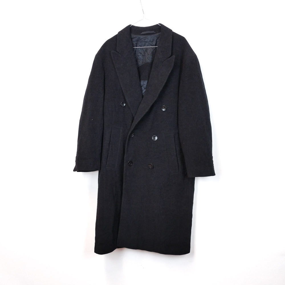 VIN-OUTW-33552 Vintage παλτό μάλλινο σταυροκουμπωτό L-XL