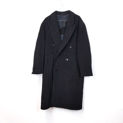 VIN-OUTW-33552 Vintage παλτό μάλλινο σταυροκουμπωτό L-XL